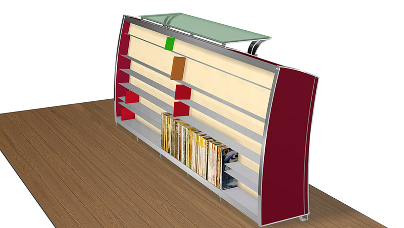 Medien regal rendering Medien regal rendering